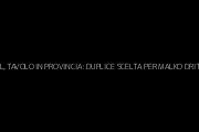 SOLE SRL, TAVOLO IN PROVINCIA: DUPLICE SCELTA PER MALKO DRITAN